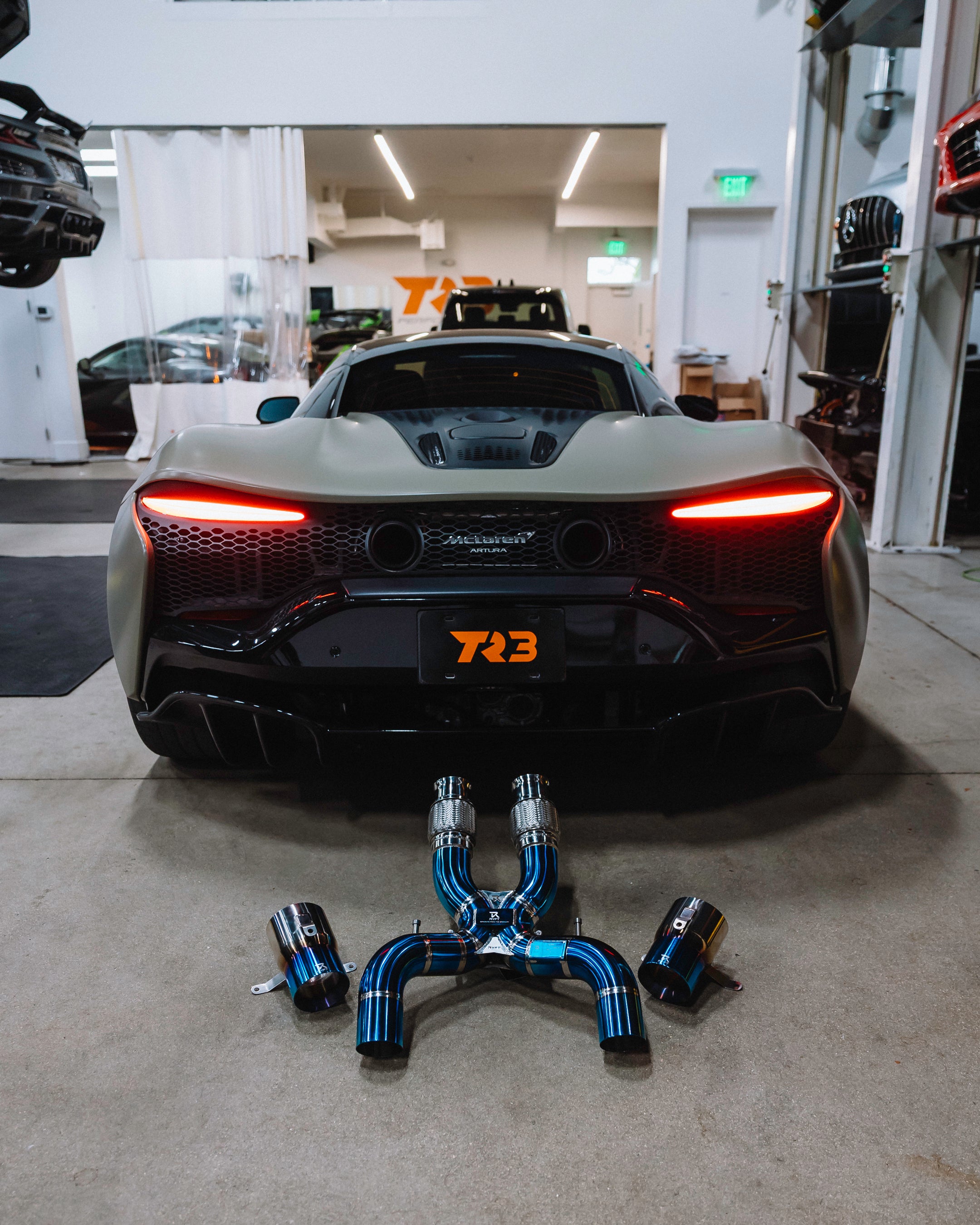 RYFT Titanium Exhaust System for McLaren Artura – Full View