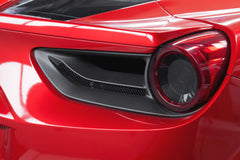 Capristo Ferrari 488 - Carbon Tail Light Covers (Matte)