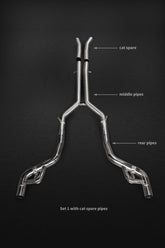 Capristo Mercedes AMG GT/S/C - Valved Exhaust with Mid-Pipes (incl. Cat Delete/OEM Cat Adapters) (CES3) - Set1/2
