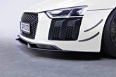Capristo Audi R8 V10 PLUS (2015 ) - Carbon Front Fins & Carbon Front Spoiler (Matte)