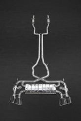 Capristo Jaguar F-Type R V8 - Valved Exhaust with Sports Cats 100 Cell and X Pipe (for OE Actuators)