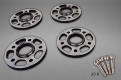 Capristo Ferrari 458/FF/F12/812SF - Wheel Spacers 14mm Front / 17mm Rear (Circle Shape) with Titanium Wheel Bolts