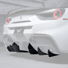 FERRARI 488 CARBON FIBER REAR DIFFUSER FINS (SET OF 6)