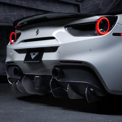 FERRARI 488 CARBON FIBER REAR DIFFUSER FINS (SET OF 6)