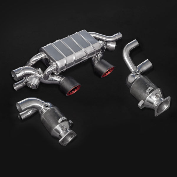 Porsche 991.2 Carrera/GTS - Valved Exhaust, 250 Cell Sports Cats, with Carbon Tips (for PSE)