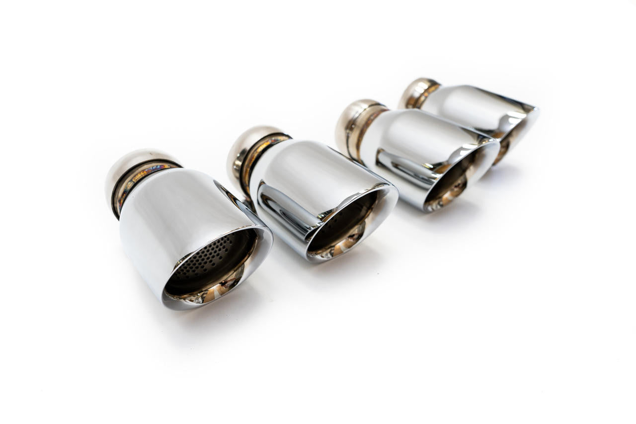 Fabspeed Porsche E3 Cayenne S 2.9L Turbo Deluxe Quad Style Tips