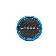 CLASSIC CARBON BILLET SPORT CAP FOR VF & HF SERIES WHEELS (FOUNTAIN BLUE) - TWILL WEAVE CARBON