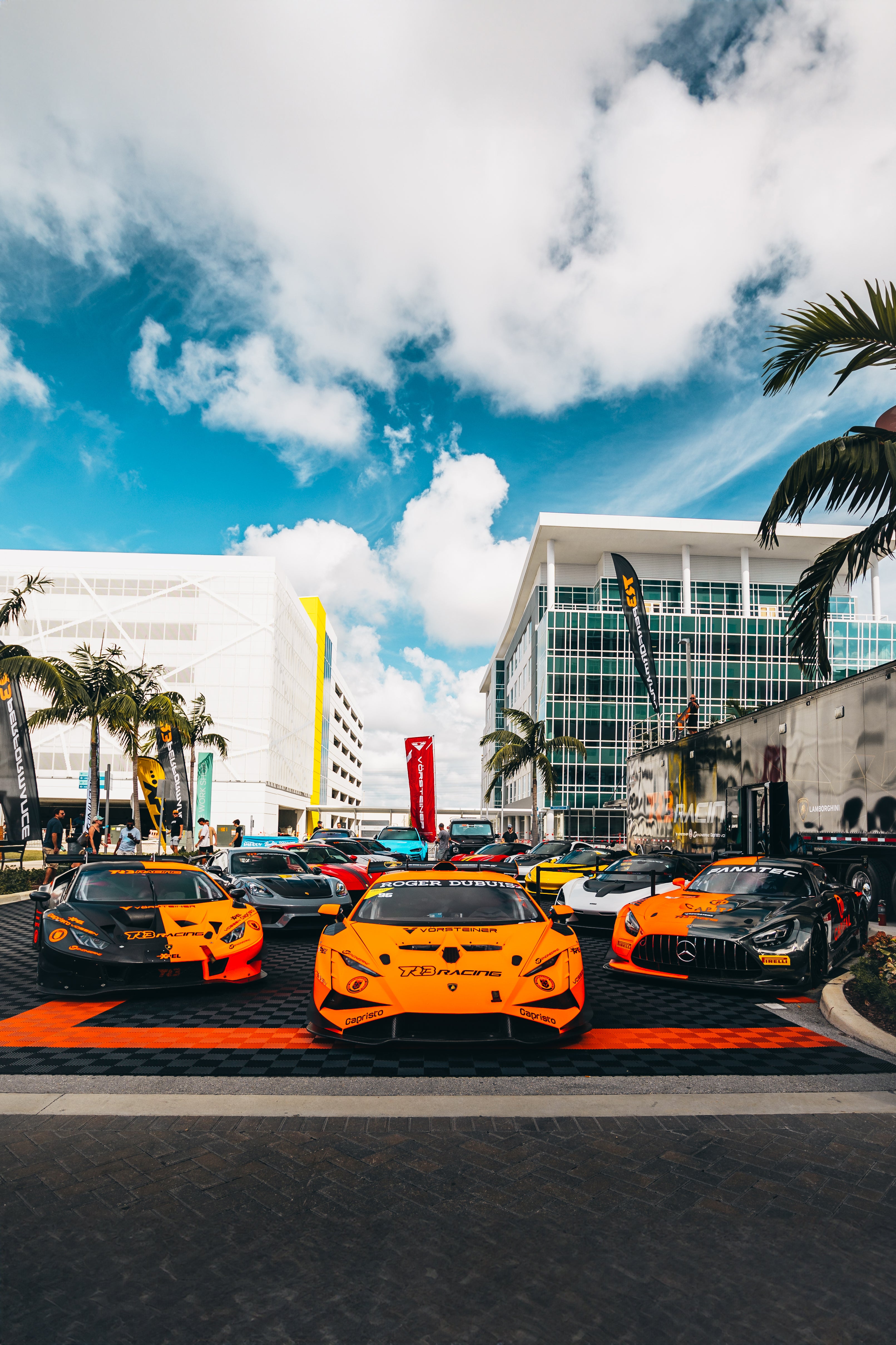 TR3 Performance McLaren Senna, Porsche GT4 RS on HRE Wheels, Ferrari 812 Competizione, Lamborghini Urus, G 63 AMG, Ferrari F8 at Exotics at Dania Pointe