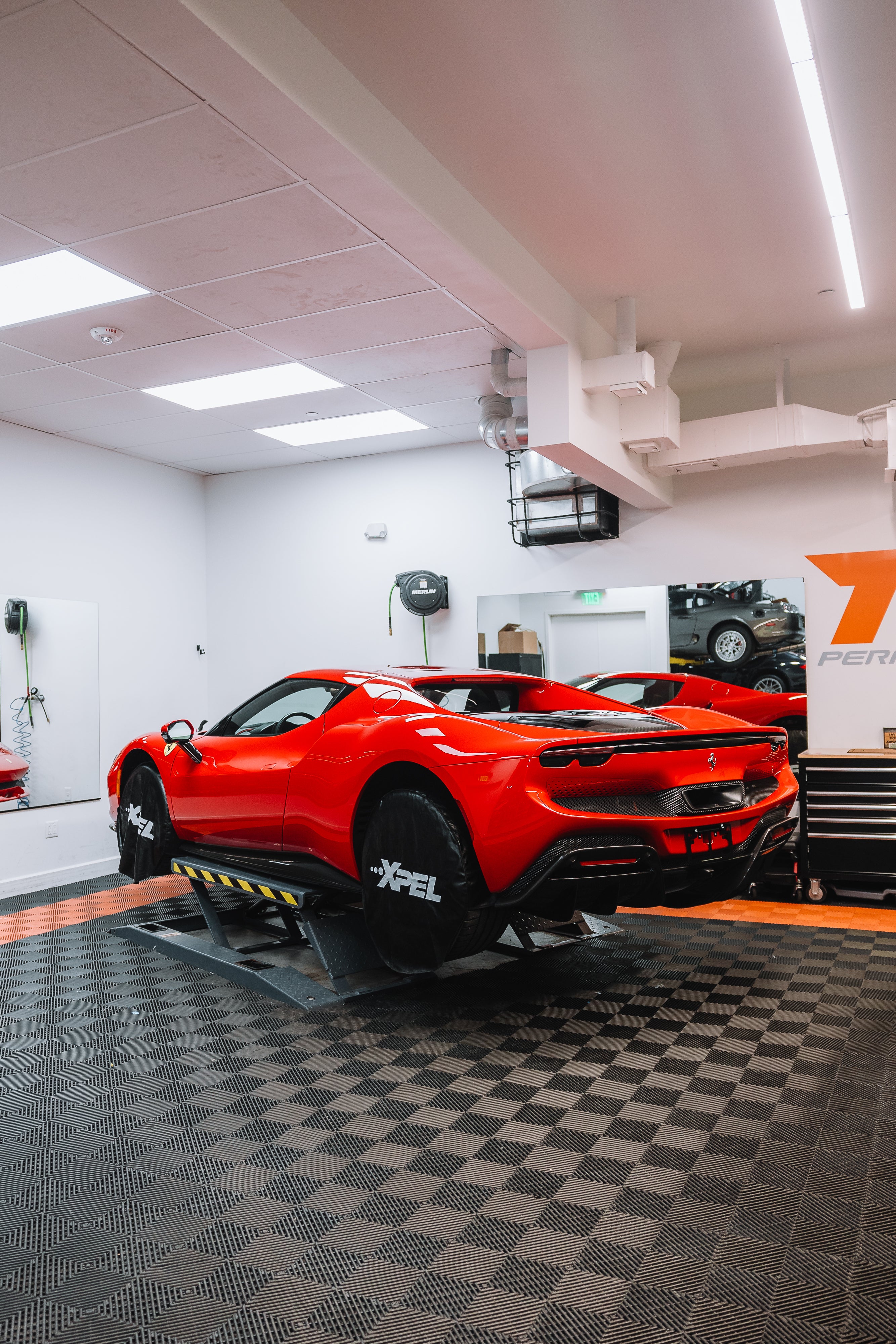 Ferrari 296 in for Xpel Full body paint protection and ceramic coating at TR3