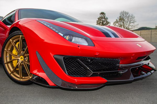 Ferrari 488 Pista - Carbon Fiber Front Spoiler (with Side Wings)