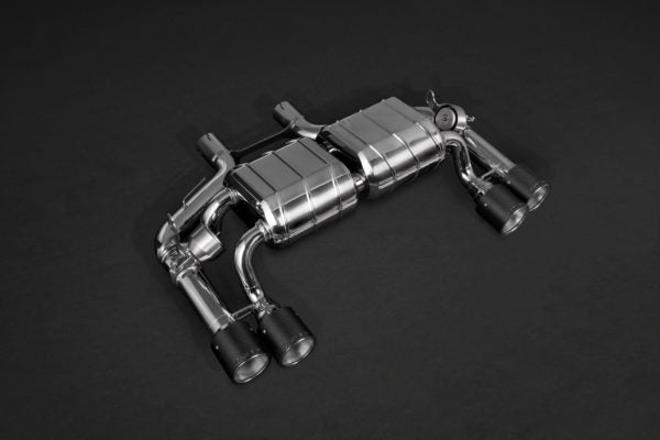 BMW M2 (F87) - ECE Valved Exhaust with Mid-Silencer Spare Pipes and Carbon Tips (CES3)
