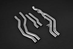 BMW M2 (F87) - ECE Valved Exhaust with Mid-Silencer Spare Pipes and Carbon Tips (CES3)