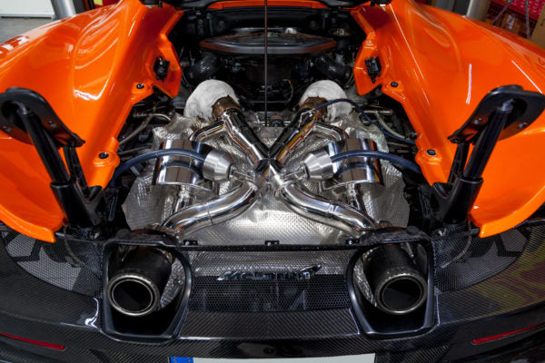 Mclaren 675LT - Valved Exhaust with Cat Deletes and Carbon Fiber Tips (CES3)