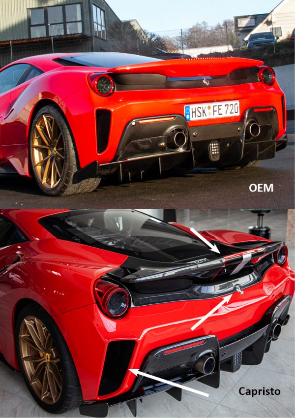 Ferrari 488 Pista (Coupe) - Carbon Fiber Rear Wing