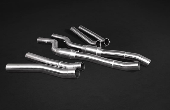 Rolls Royce Cullinan - Exhaust System, Mid-Silencer Delte, and 200 Cell Sport Cat Mid Pipes (for OE Actuators)